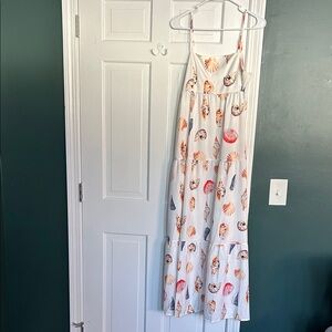 Seashell Print Maxi Dress